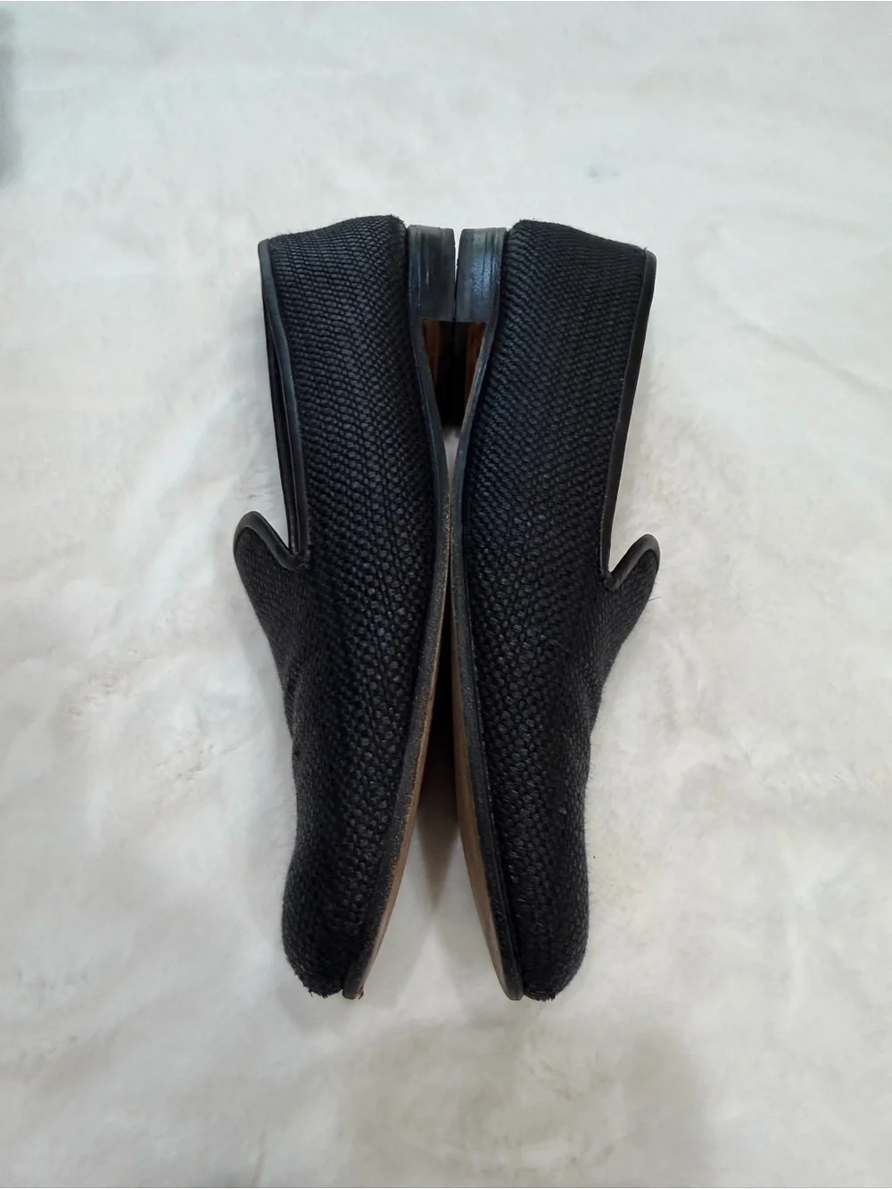Stubbs & Wootton Black Woven Loafers